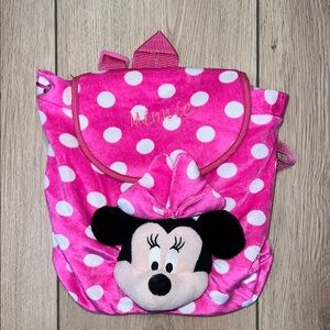 Disney Minnie Mouse Pink and White Polka Dot Backpack Bag for Toddler